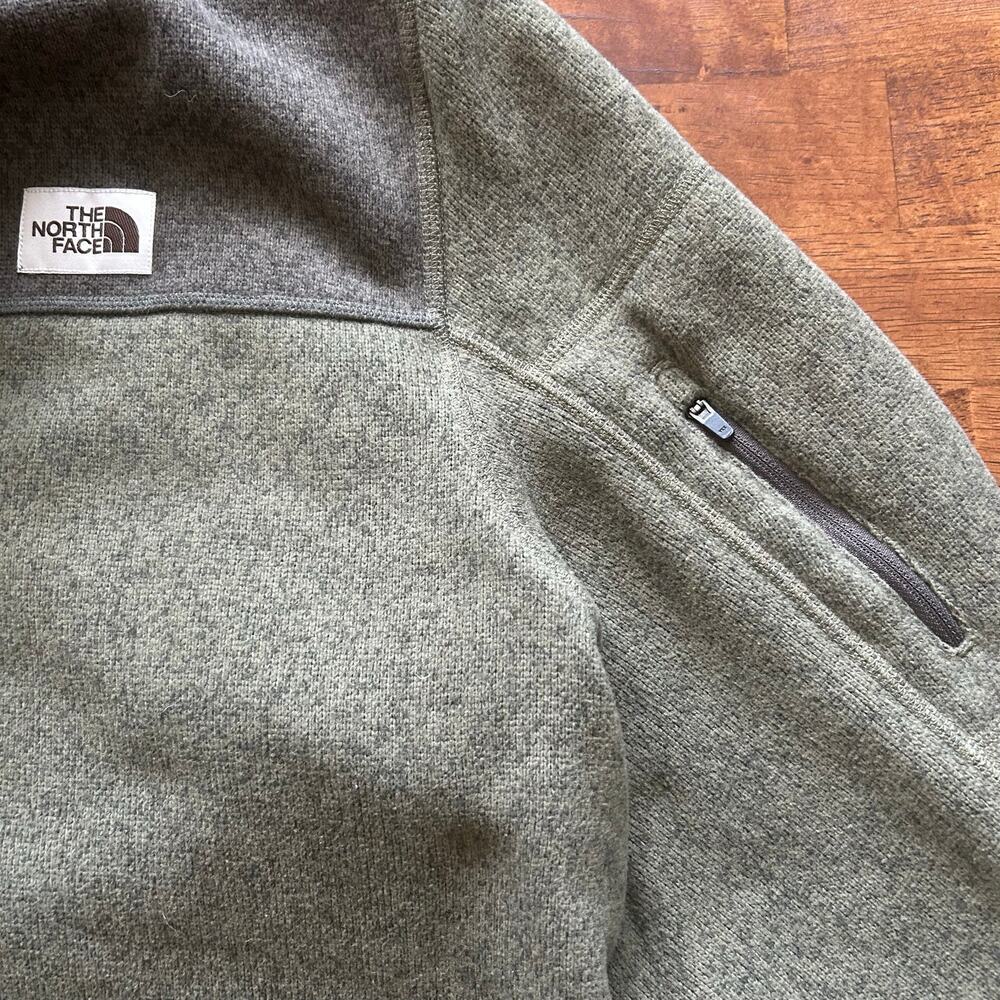 North face urban outdoor men’s half zip hunter, green fleece pullover size XXL - Picture 4 of 9